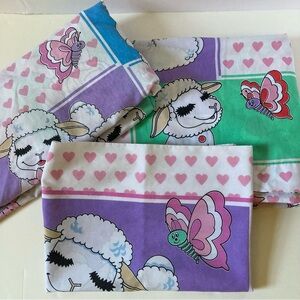 Vintage 1993 Shari Lewis Lamb Chop twin sheet set